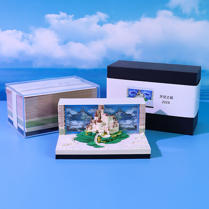 Castle in the Sky 3D Memo Pad - Weekly Planner 2026