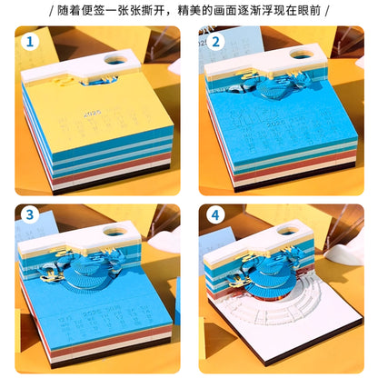 Hall of Prayer for Good Harvests 3D Memo Pad - Weekly Planner 2026