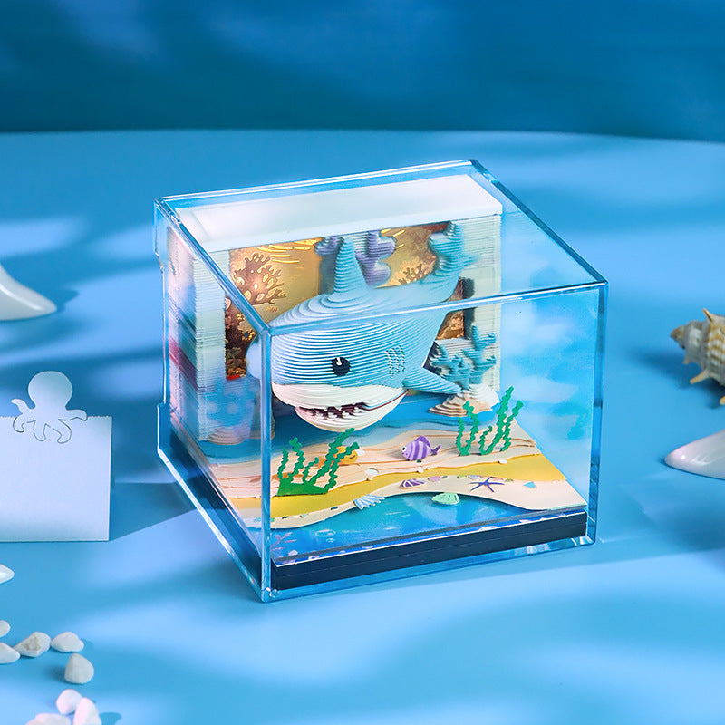 Cute Ocean Shark 3d Memo Pad - Weekly Planner 2026