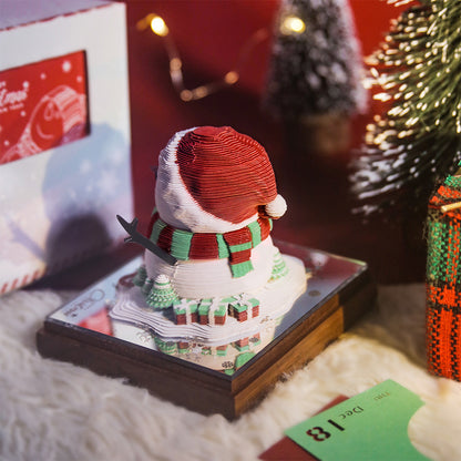 Christmas Snowman 3d Memo Pad - Daily Calendar 2026