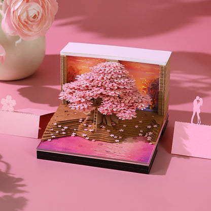 Cherry Blossom Tree 3d Memo Pad - Weekly Planner 2026