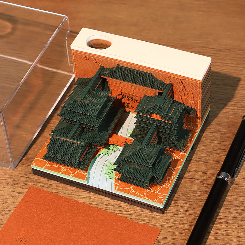 Lijiang Old Town 3d Memo Pad - Weekly Planner 2026