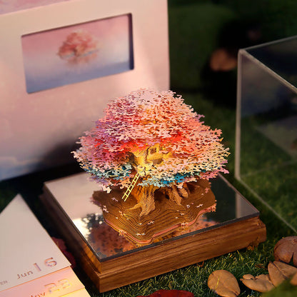 Cherry Blossom Tree House 3d Memo Pad - Daily Calendar 2026