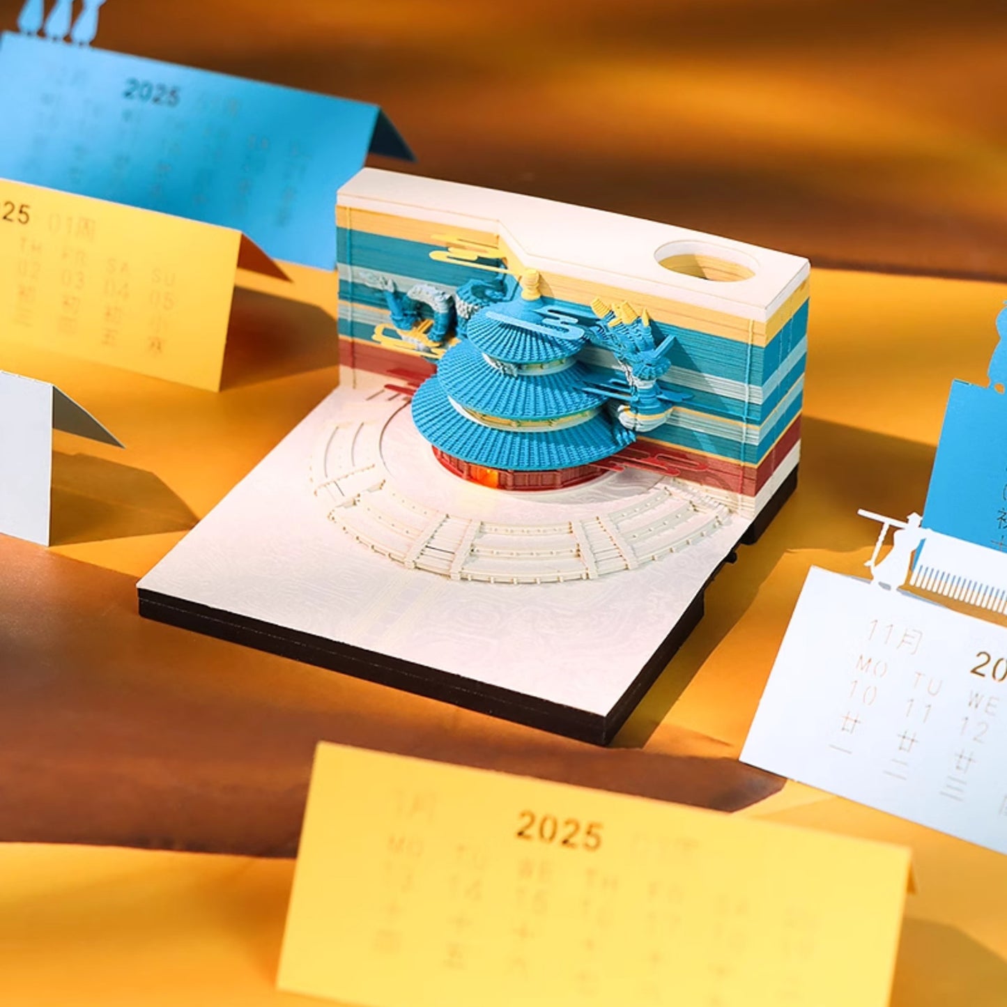 Hall of Prayer for Good Harvests 3D Memo Pad - Weekly Planner 2026