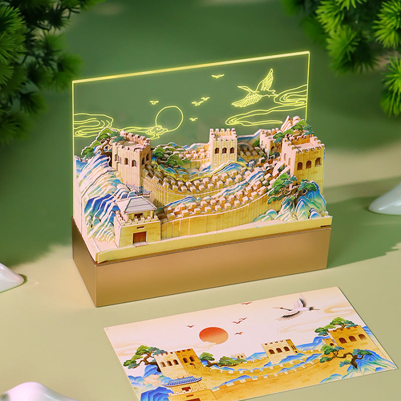 Great Wall of China 3d Memo Pad - Weekly Planner 2026