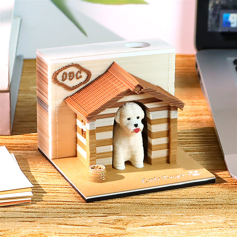 Animal Pet House 3d Memo Pad - Weekly Planner 2026