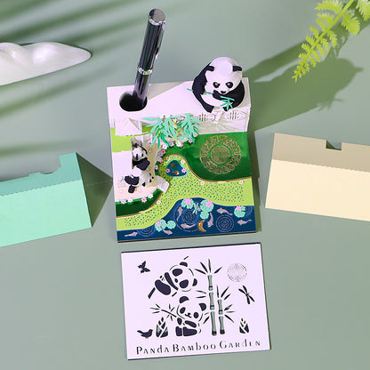 Panda Bamboo Garden 3d Memo Pad - Weekly Planner 2026