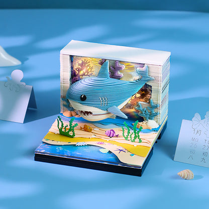 Cute Ocean Shark 3d Memo Pad - Weekly Planner 2026