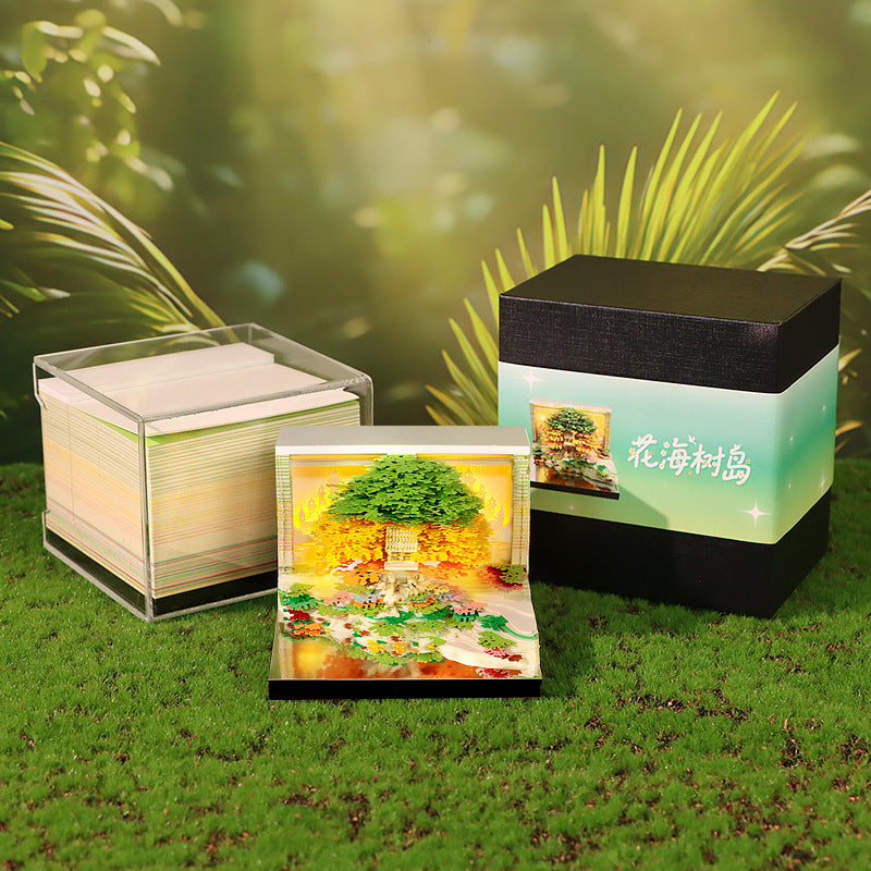 Flower Island Tree 3d Memo Pad - Weekly Planner 2026