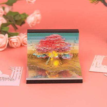 Forest Treehouse 3d Memo Pad - Daily Calendar 2026