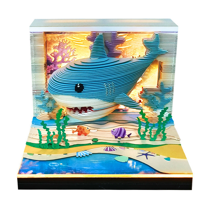 Cute Ocean Shark 3d Memo Pad - Weekly Planner 2026