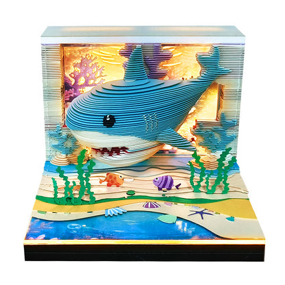 Cute Ocean Shark 3d Memo Pad - Weekly Planner 2026
