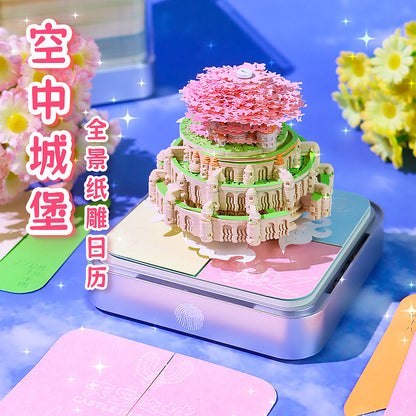 Sky Castle 3D Memo Pad - Daily Calendar 2026