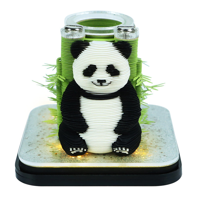 Relaxed Panda 3d Memo Pad - Daily Calendar 2026