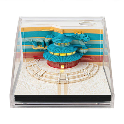 Hall of Prayer for Good Harvests 3D Memo Pad - Weekly Planner 2026