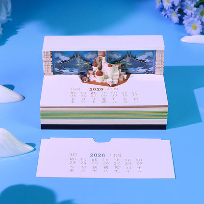 Castle in the Sky 3D Memo Pad - Weekly Planner 2026