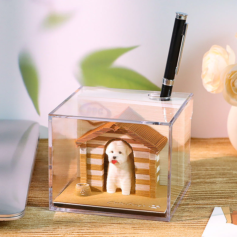 Animal Pet House 3d Memo Pad - Weekly Planner 2026