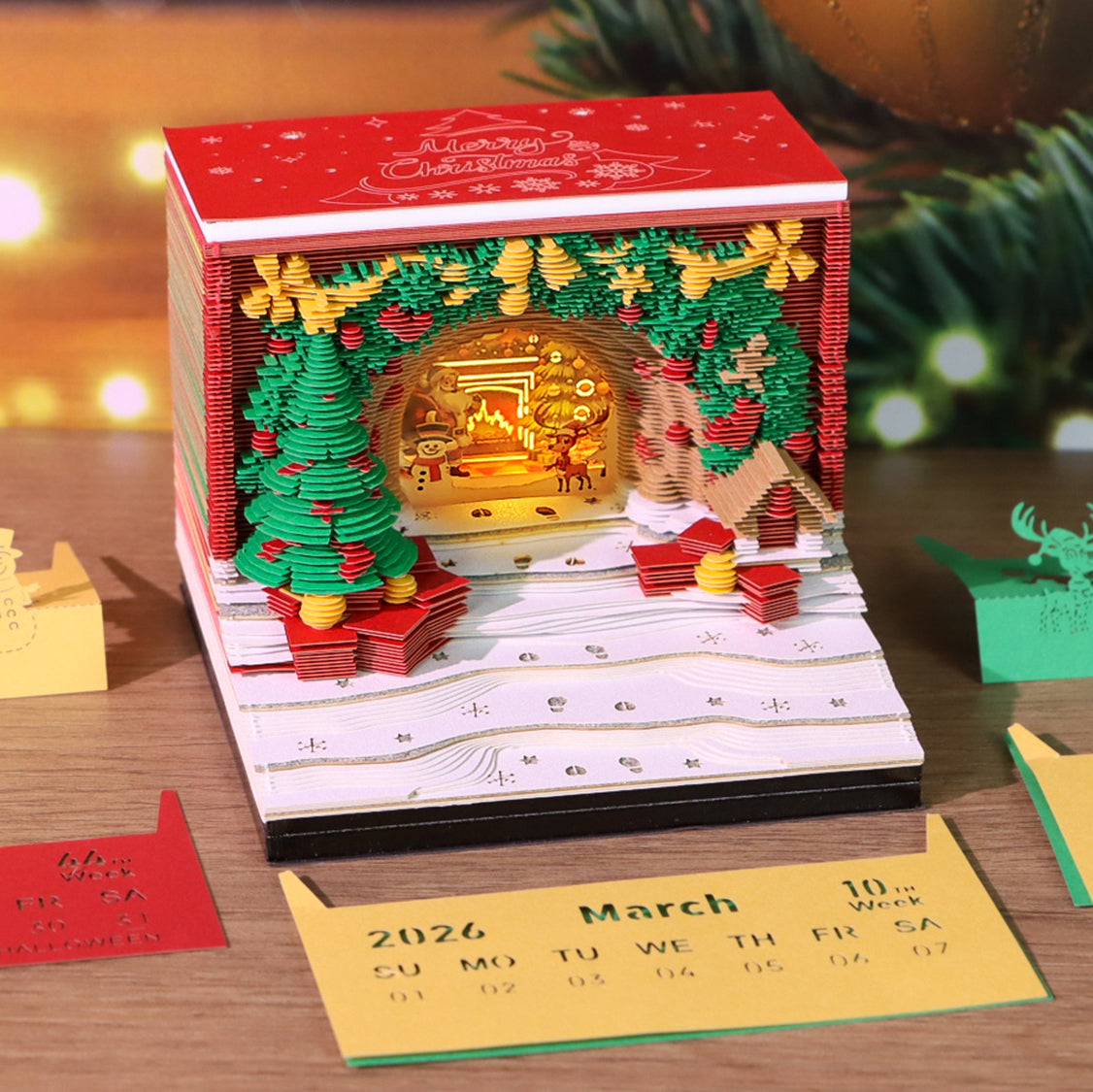 Christmas Archway 3D Memo Pad - Weekly Planner 2026