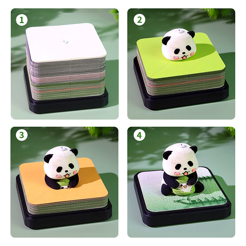 Panda Zongzi 3d Memo Pad - Daily Calendar 2026