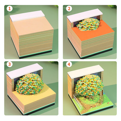 Osmanthus Moonlight 3d Memo Pad - Weekly Planner 2026