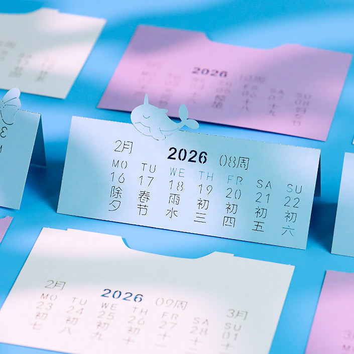 Cute Ocean Shark 3d Memo Pad - Weekly Planner 2026