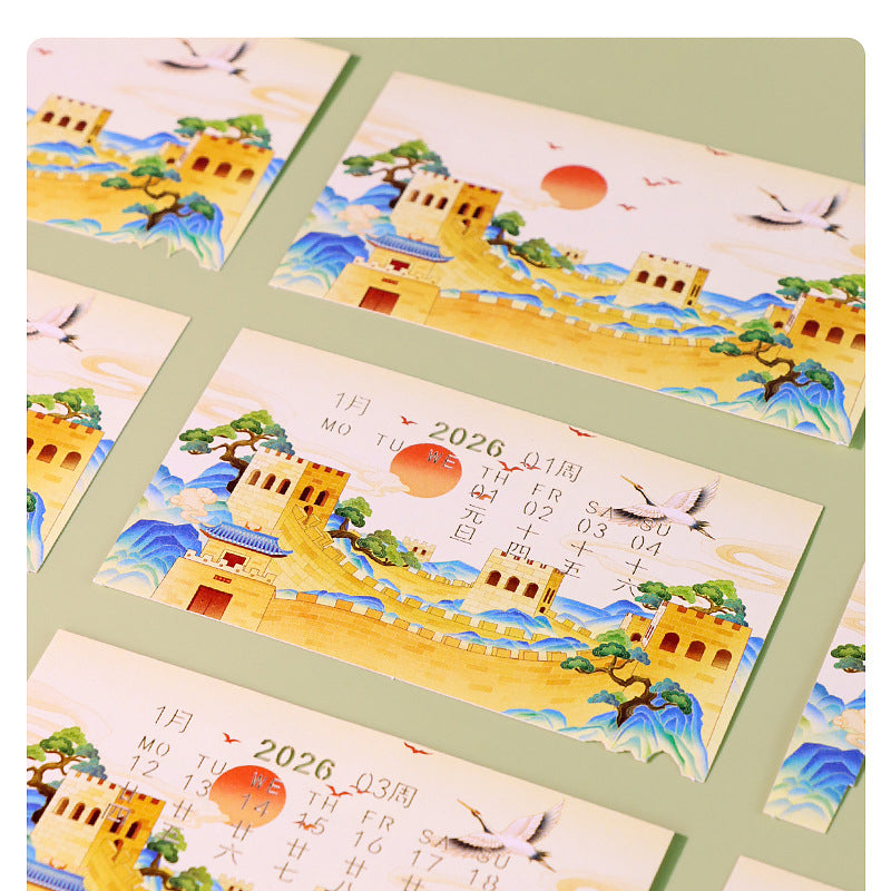 Great Wall of China 3d Memo Pad - Weekly Planner 2026