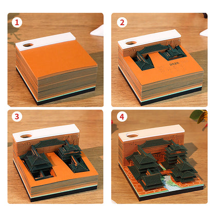 Lijiang Old Town 3d Memo Pad - Weekly Planner 2026