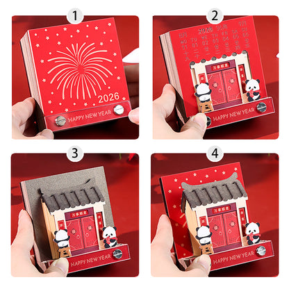 Happy Chinese New Year  3d Memo Pad - Weekly Planner 2026