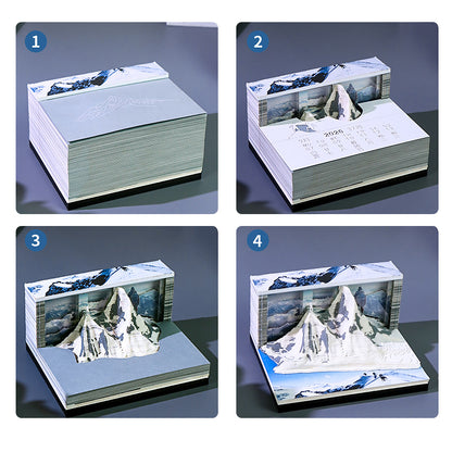 Mount Everest 3D Memo Pad - Weekly Planner 2026