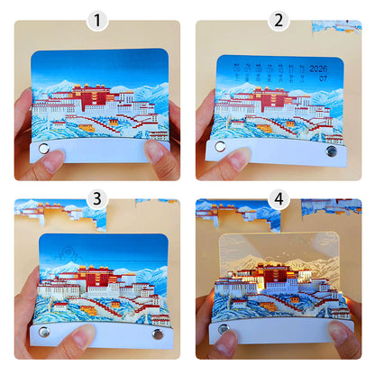 Potala Palace 3d Memo Pad - Weekly Planner 2026