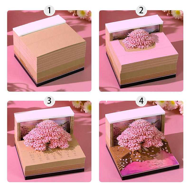 Cherry Blossom Tree 3d Memo Pad - Weekly Planner 2026