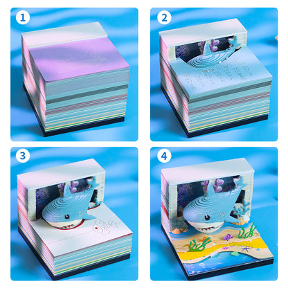 Cute Ocean Shark 3d Memo Pad - Weekly Planner 2026