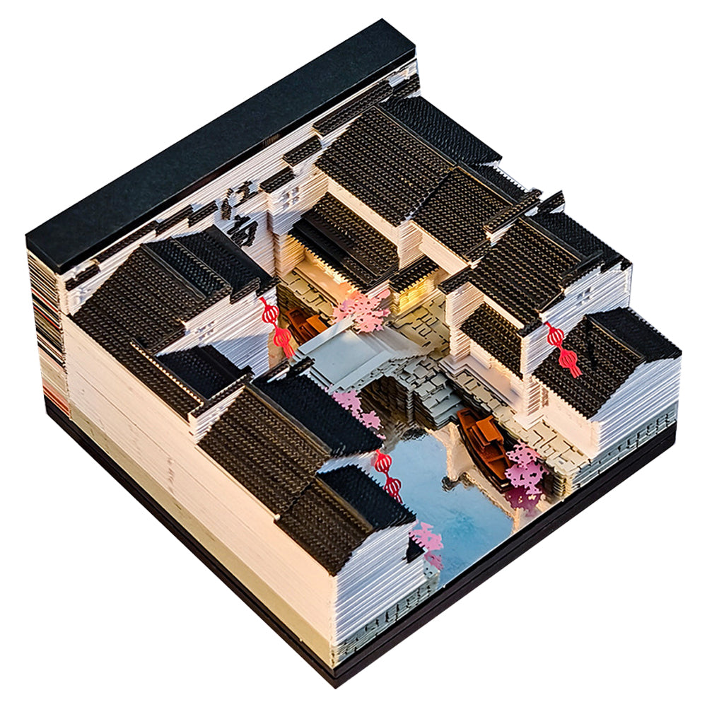 Jiangnan Water Town 3d Memo Pad - Weekly Planner 2026