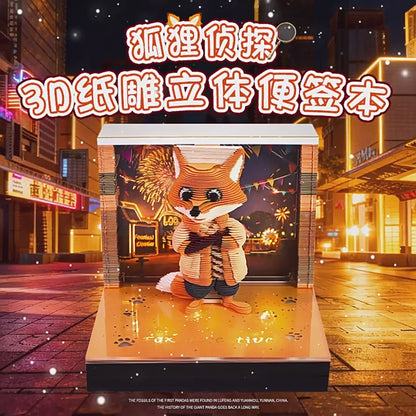 Fox Detective 3d Memo Pad - Weekly Planner 2026