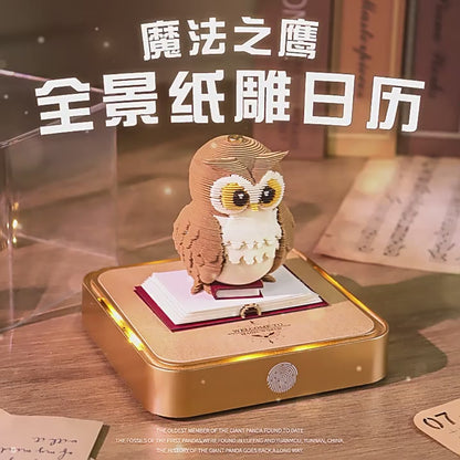 Owl 3D Memo Pad - Daily Calendar 2026