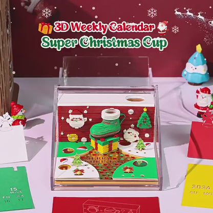 Christmas Mug 3D Memo Pad - Weekly Planner 2026