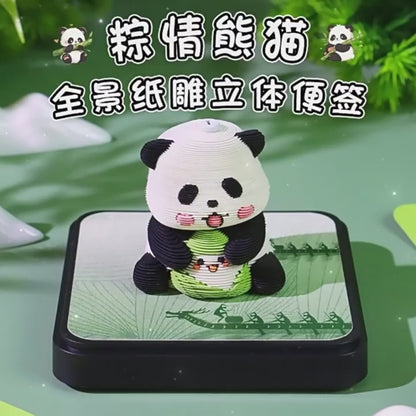Panda Zongzi 3d Memo Pad - Daily Calendar 2026