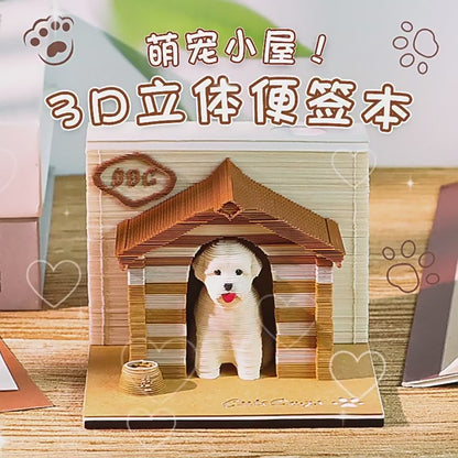 Animal Pet House 3d Memo Pad - Weekly Planner 2026