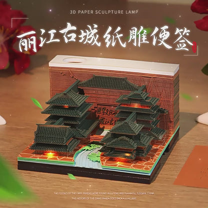 Lijiang Old Town 3d Memo Pad - Weekly Planner 2026