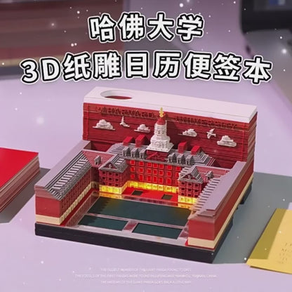 Harvard University 3D Memo Pad - Weekly Planner 2026