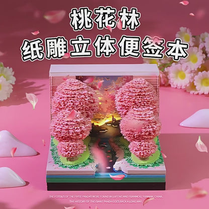 Peach Blossom Forest 3d Memo Pad - Weekly Planner 2026