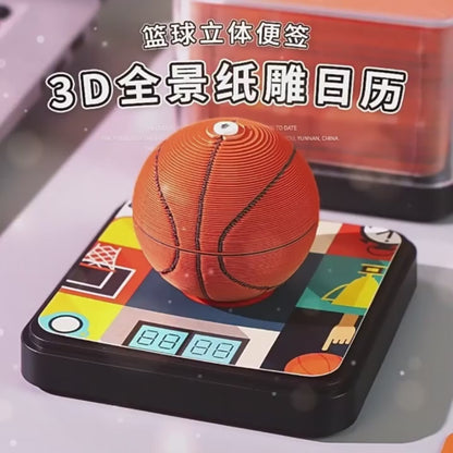 Basketball Sports 3d Memo Pad - Daily Calendar 2026