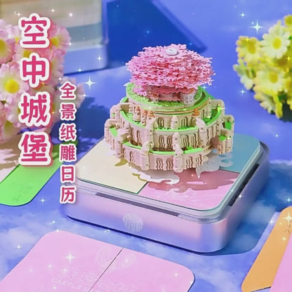 Sky Castle 3D Memo Pad - Daily Calendar 2026