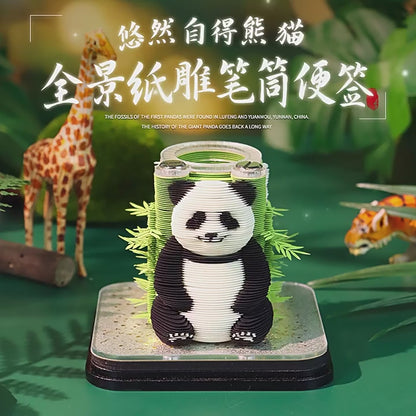 Relaxed Panda 3d Memo Pad - Daily Calendar 2026