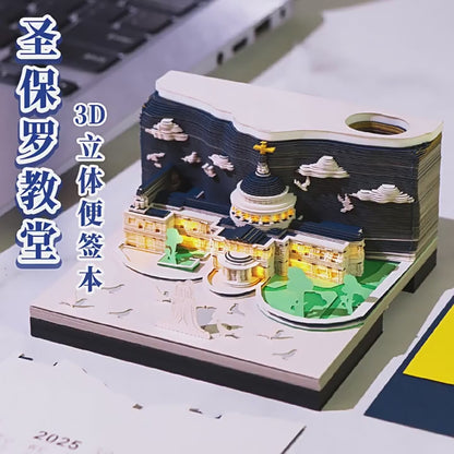 St. Paul's Cathedral 3D Memo Pad - Weekly Planner 2026