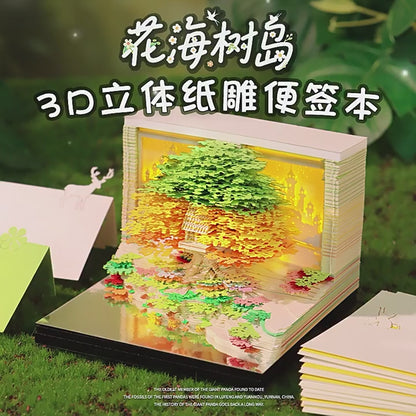 Flower Island Tree 3d Memo Pad - Weekly Planner 2026